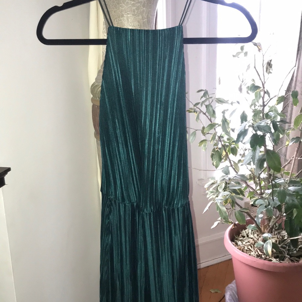 Petite Gigi Pleated Thigh Split Maxi Dress